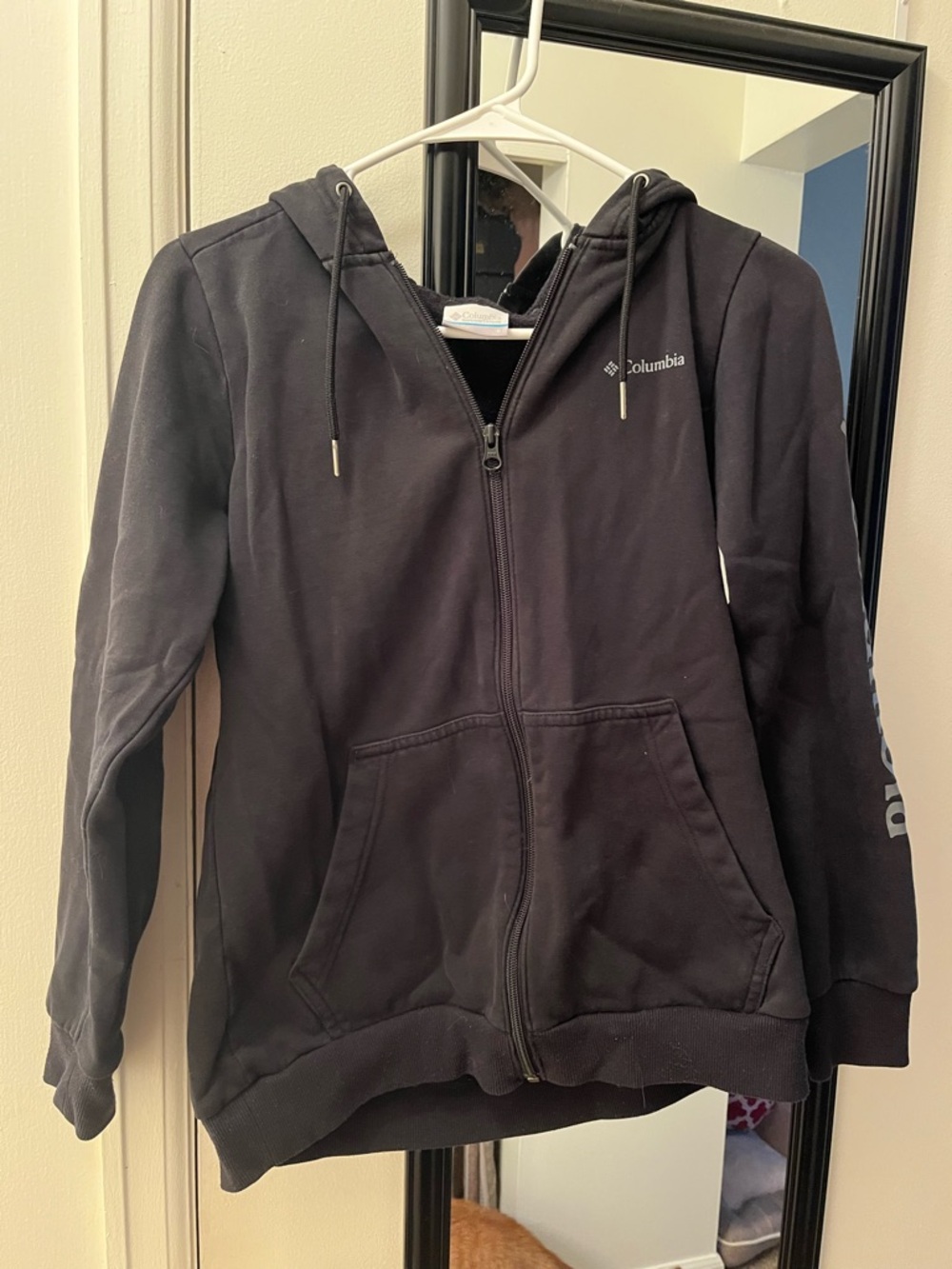 Columbia Black Zip-Up Fleece Hoodie
